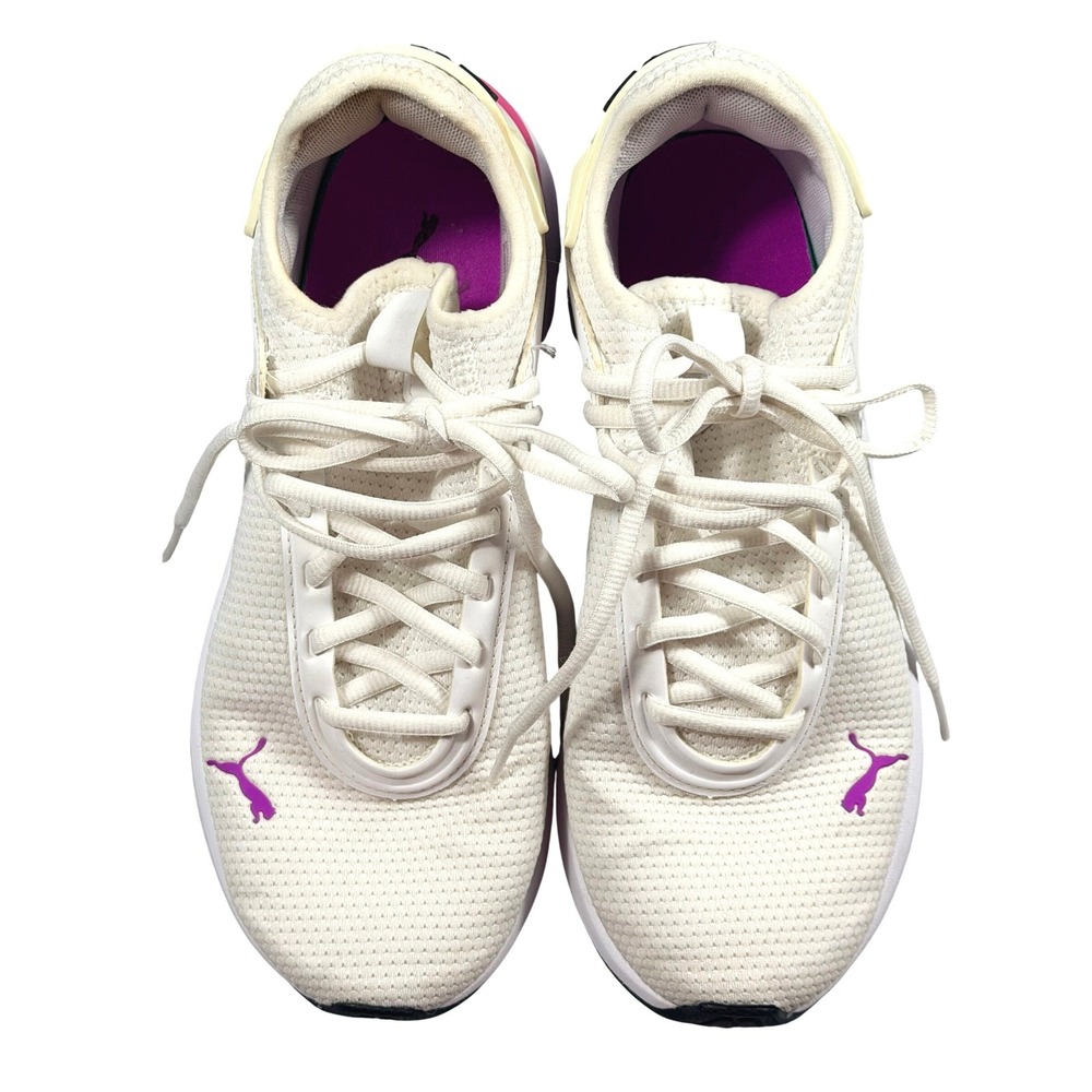 Puma Softride Sophia Sneakers Womens Cream Pink Purple Mesh‎ Running Shoes